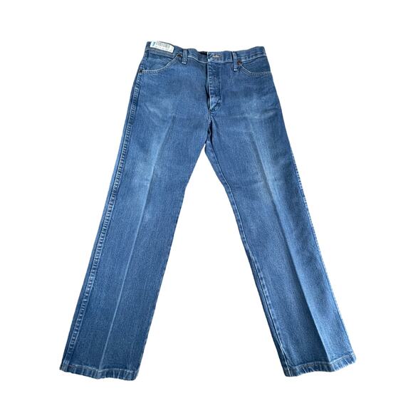 Vintage Wrangler Jeans Mens 36x30 Blue 13MWZ Denim Cowboy Boot Cut Fit Stonewash - Picture 1 of 8